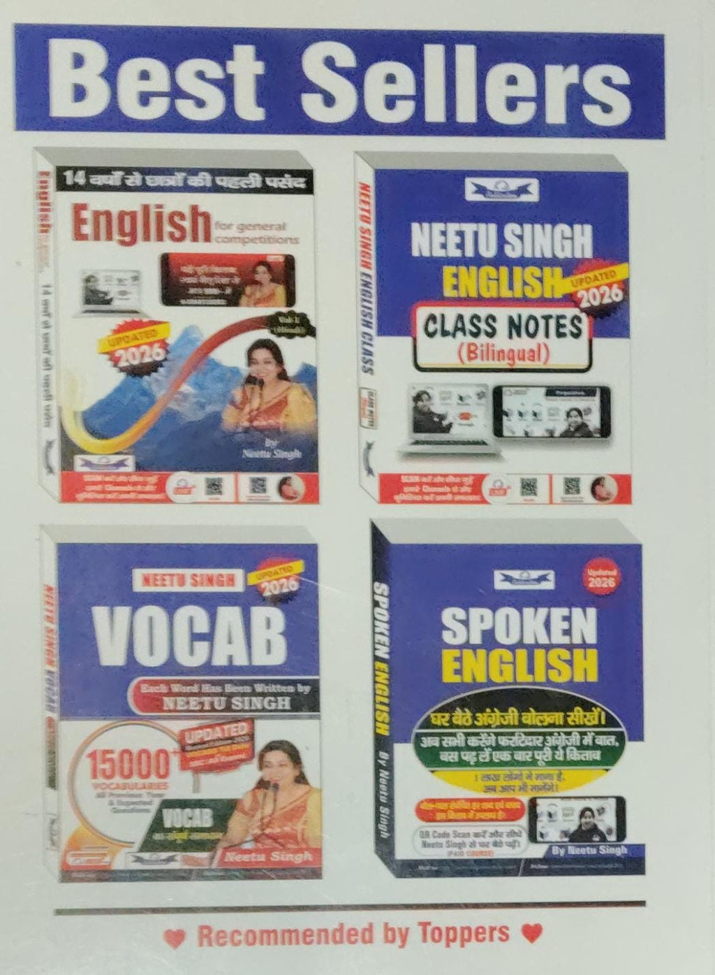 Best Sellers featuring English for General Competitions Vol-1, Neetu Singh Class Notes, Vocab, and Spoken English books