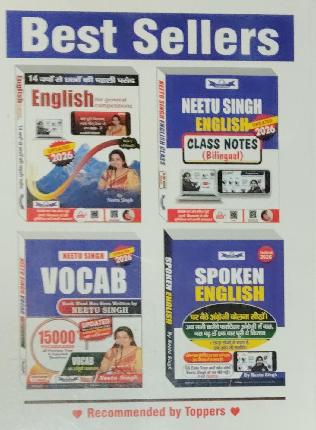 Best Sellers featuring English for General Competitions Vol-1, Neetu Singh Class Notes, Vocab, and Spoken English books