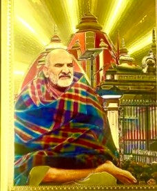 Manohar PandeyGK 2027 Book With, 24k gold plated neem karoli baba religious photo frame, 2 * 3 inch 24k gold foil, Neem Karoli Baba ji Photo Painting For mandir Home, Office, Drawing Room, Kitchen WallDecor In Home & Kitchen | Paintings For Living Room